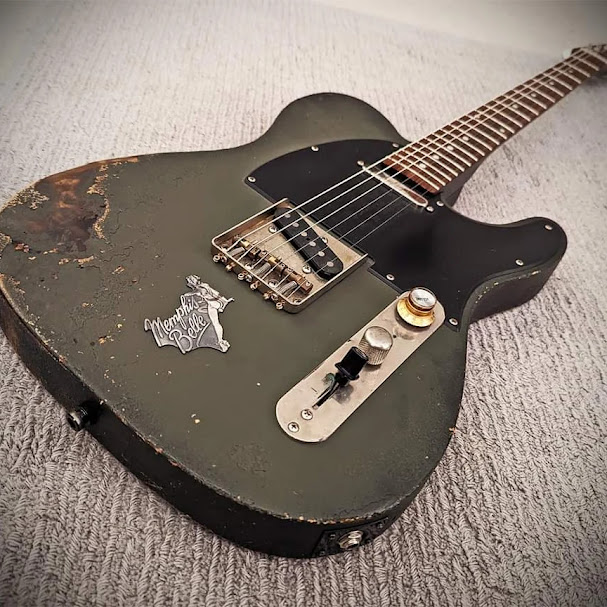 Green Telecaster guitar.
'Memphis Bellecaster'